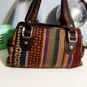 Fossil canvas and leather purse